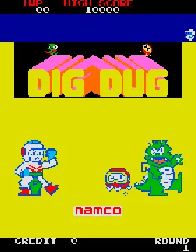 Dig Dug (Atari, rev 2) screen shot title